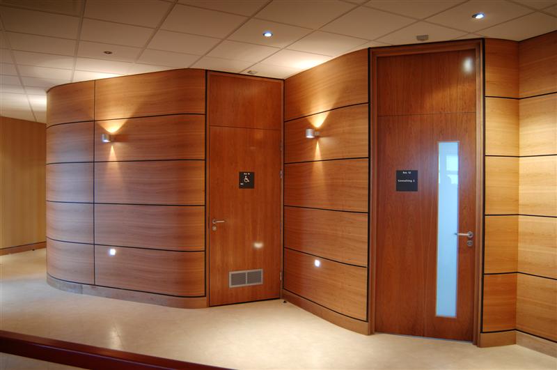 Veneered Curved Wall Panels Marina Dalglish Hospital Ward