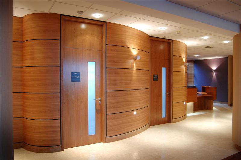 Veneered Curved Wall Panels Marina Dalglish Hospital Ward